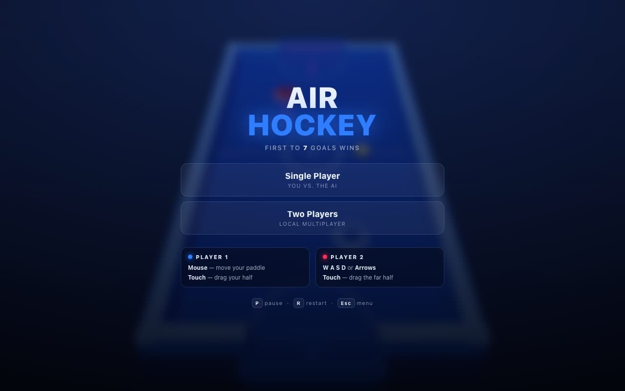 Air Hockey 3D (DeepSeek cut)